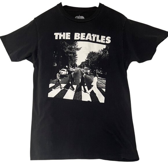 The Beatles Men's T-Shirt - Abby Road Walk Black & White Image -Large - Picture 1 of 11